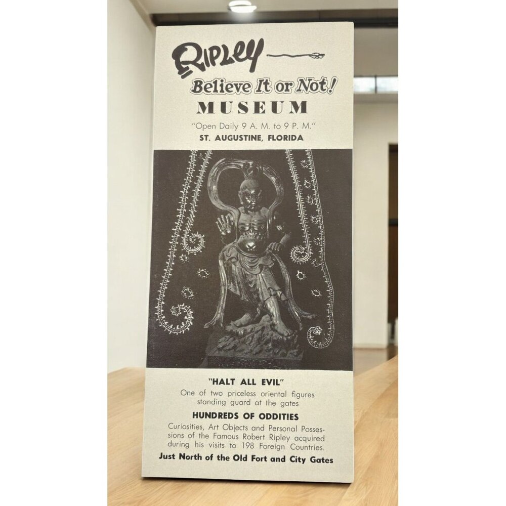 Ripley Believe It Or Not Museum Brochure St Augustine Florida Vintage Souvenir